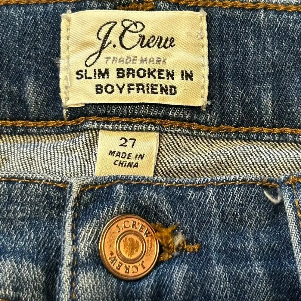 J. Crew Slim Broken In Boyfriend Jean SZ 27